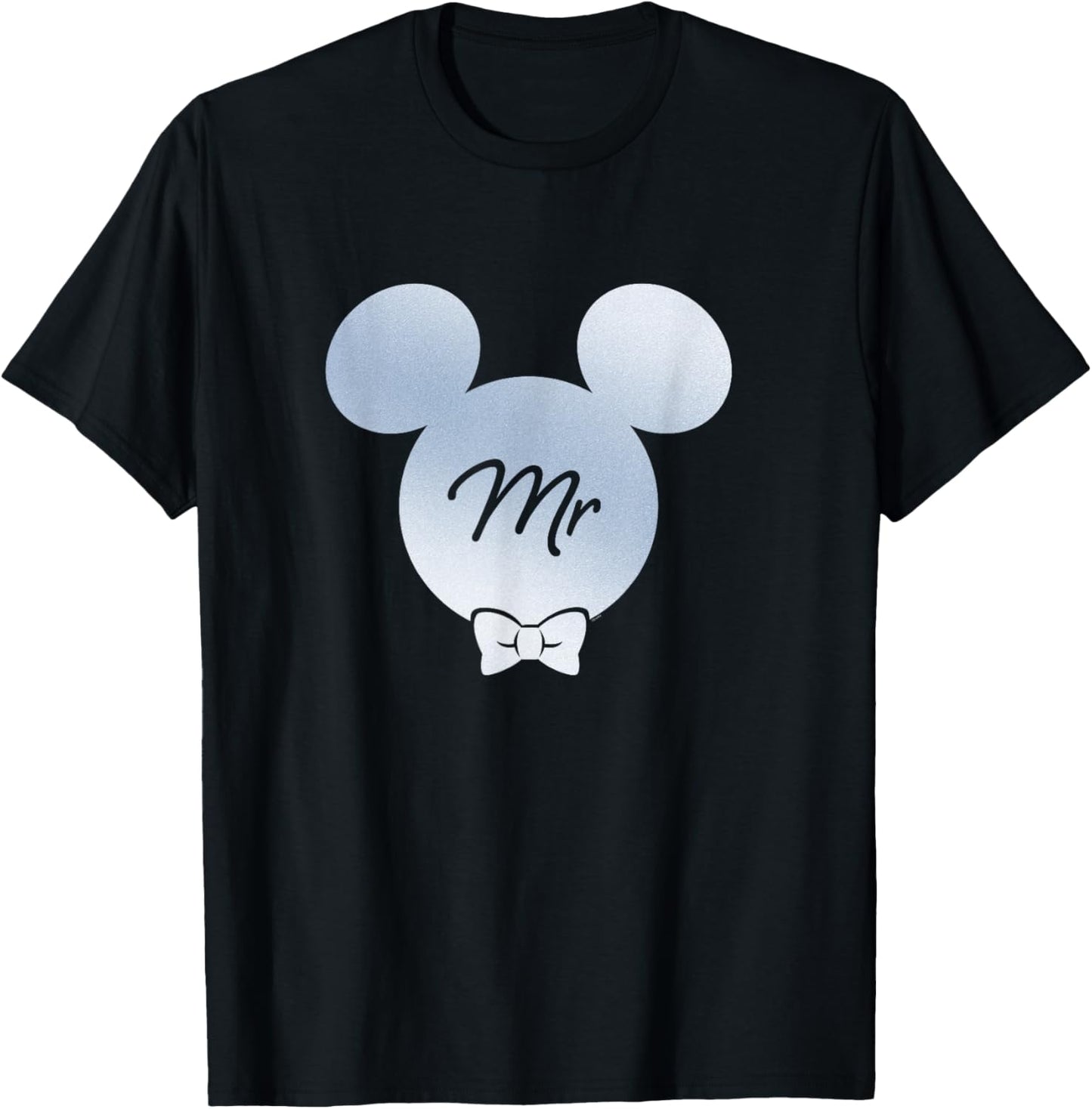 Disney Wedding Matching Mickey Bow Tie Husband Groom Mr T-Shirt - T-Shirt | Black