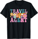 Travel Agent Week Groovy Leopard Appreciation Day T-Shirt - T-Shirt | Black