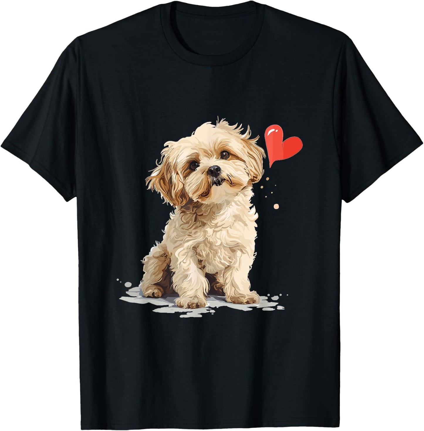 Maltipoo Dog Breed Pet Cute Funny Graphic T-Shirt - T-Shirt | Black