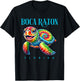 Boca Raton Florida Smiling Tie Dye Sea Turtle T-Shirt - T-Shirt | Black