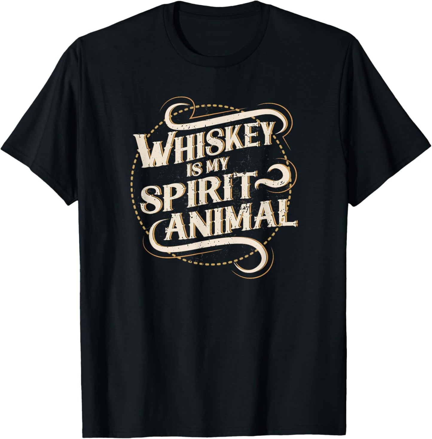 Whiskey Is My Spirit Animal T-Shirt - T-Shirt | Black