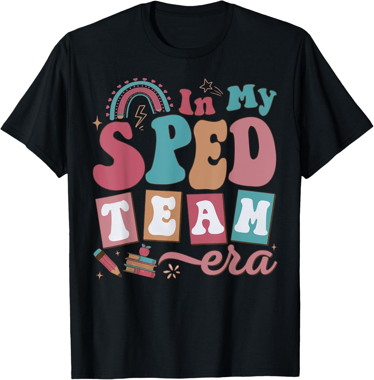 Retro In My Sped Team Era Teacher Back To School Women Kids T-Shirt - T-Shirt | Black