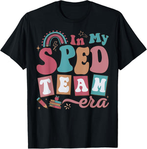 Retro In My Sped Team Era Teacher Back To School Women Kids T-Shirt - T-Shirt | Black