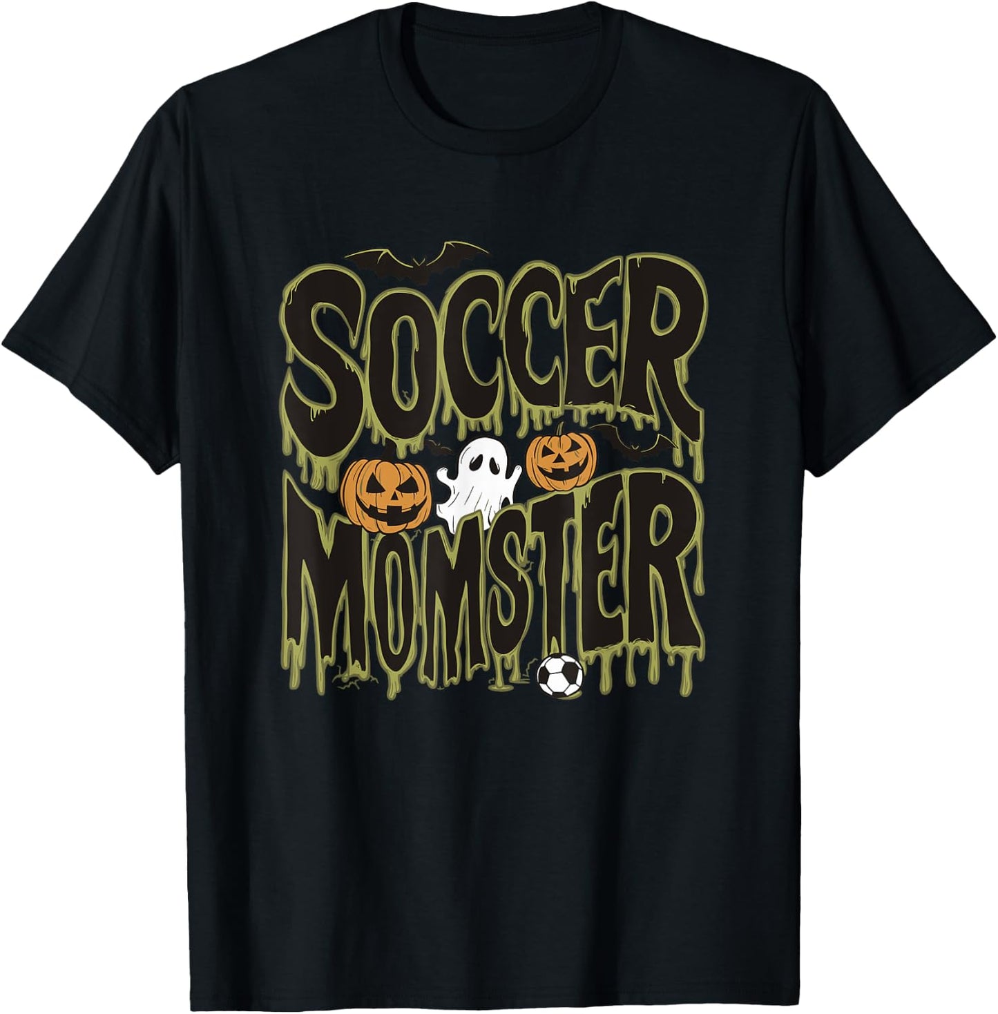 Soccer Momster Funny Halloween Design T-Shirt - T-Shirt | Black