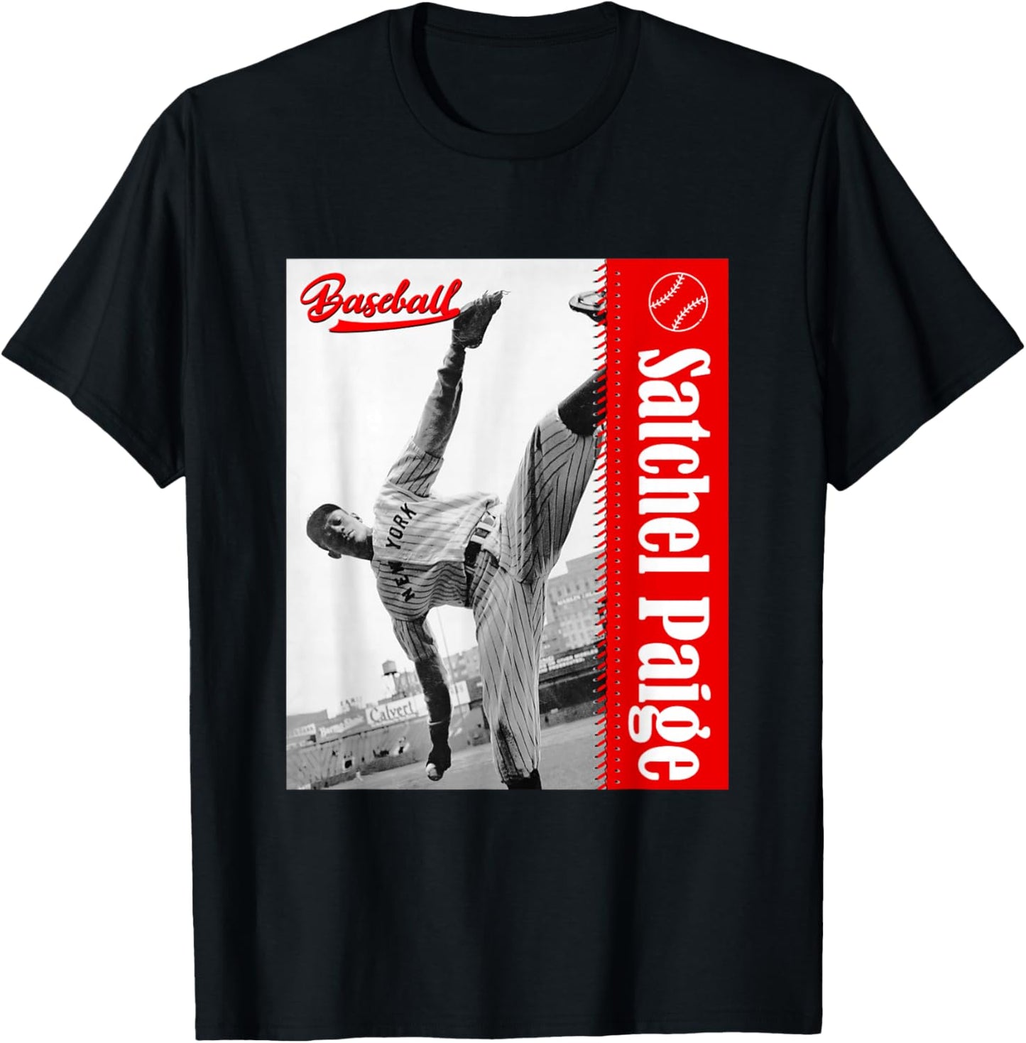 Satchel Paige_Baseball_077 T-Shirt - T-Shirt | Black