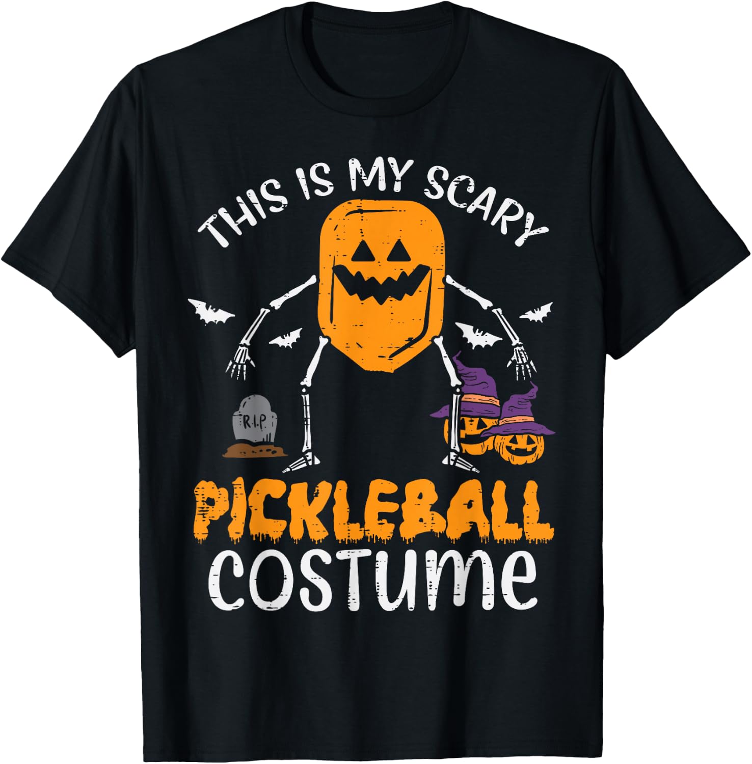 This Is My Scary Pickleball Costume Halloween Men Women Kids T-Shirt - T-Shirt | Black