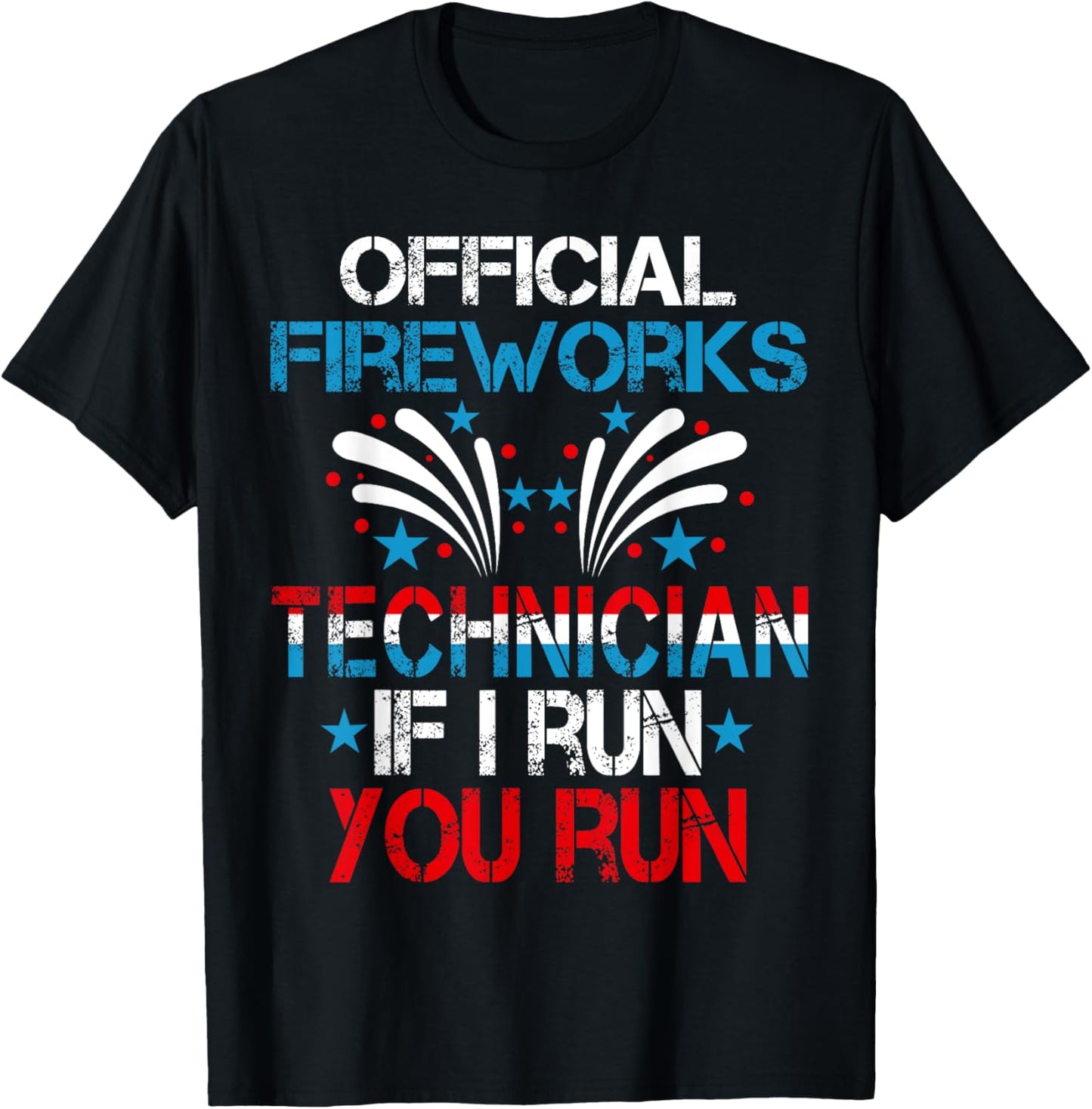Official Fireworks Technician 4th Of July Pyro-technician Women Men T-Shirt - T-Shirt | Black