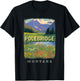 Polebridge Montana MT Northern Rockies Panorama SD339 T-Shirt - T-Shirt | Black