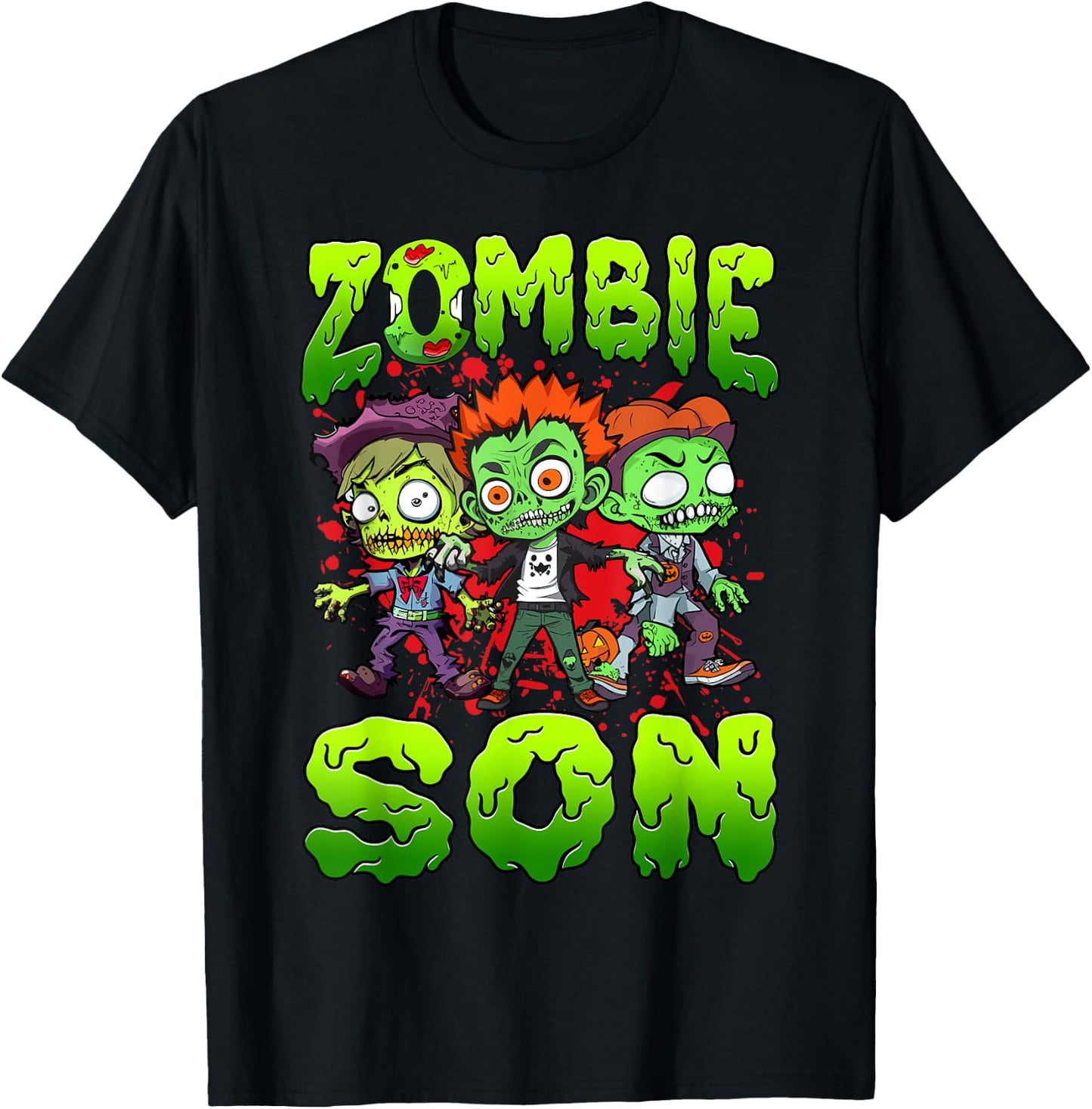 Zombie Son Halloween Costume Family Matching T-Shirt - T-Shirt | Black