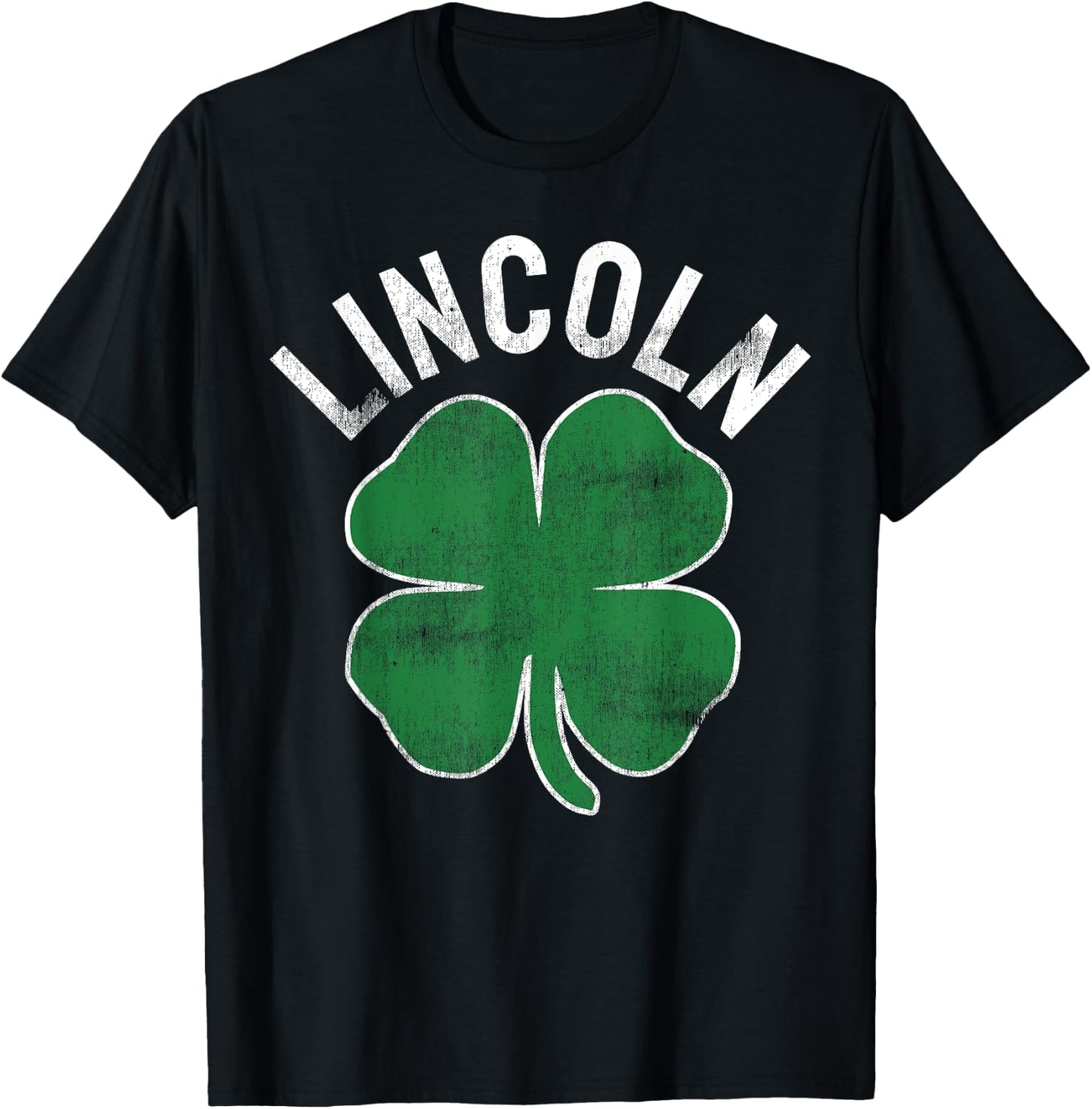 St. Patrick's Day Shamrock Lincoln Nebraska Irish T-Shirt - T-Shirt | Black