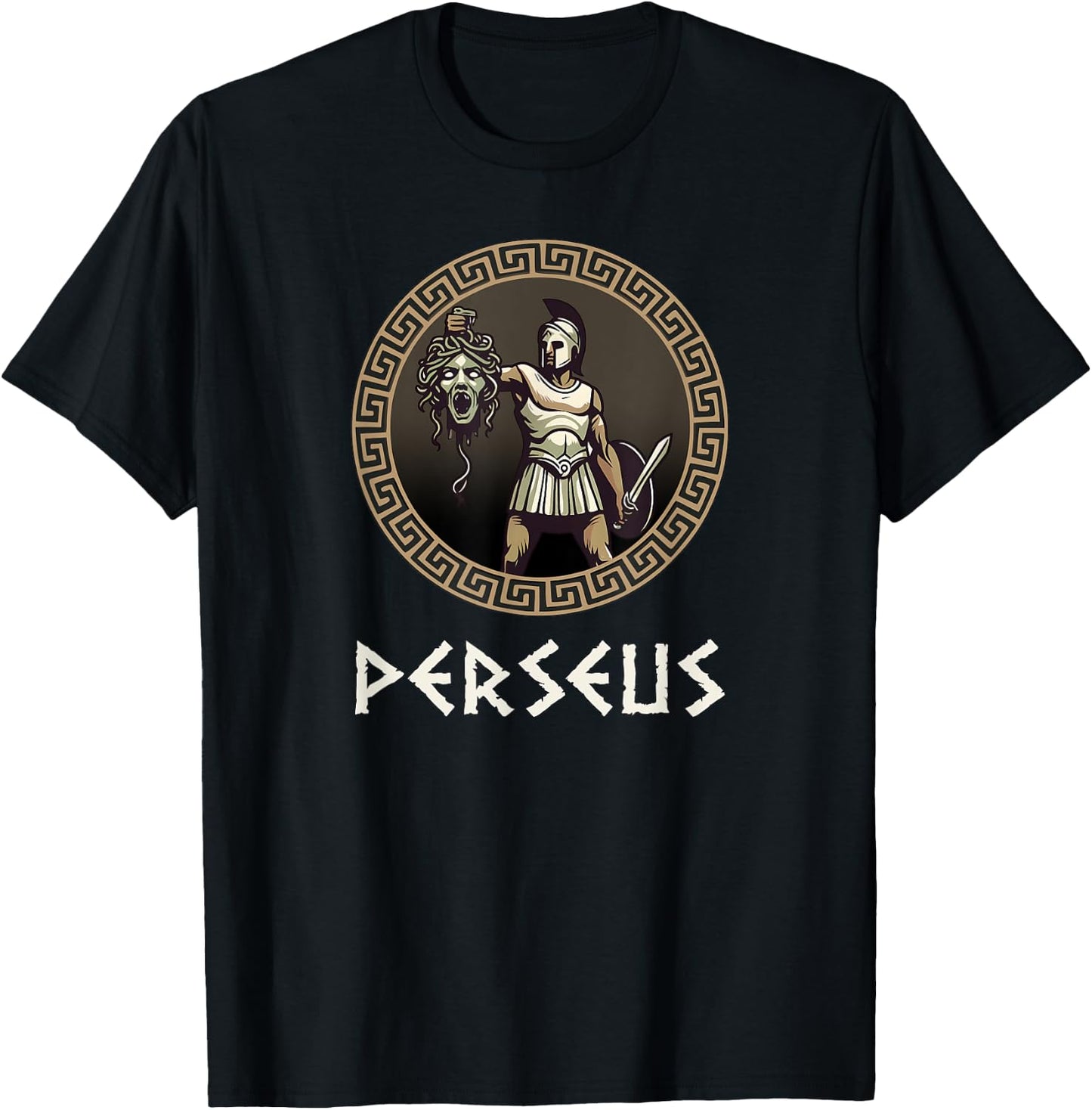 Perseus Greek Hero Ancient Greece Mythology T-Shirt - T-Shirt | Black