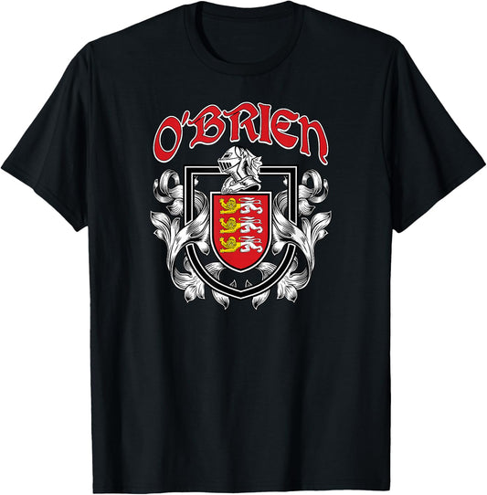 O'Brien Coat of Arms Irish Family Crest T-Shirt - T-Shirt | Black