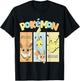 Pokémon - Pikachu and Eevee Character Panels T-Shirt - T-Shirt | Black