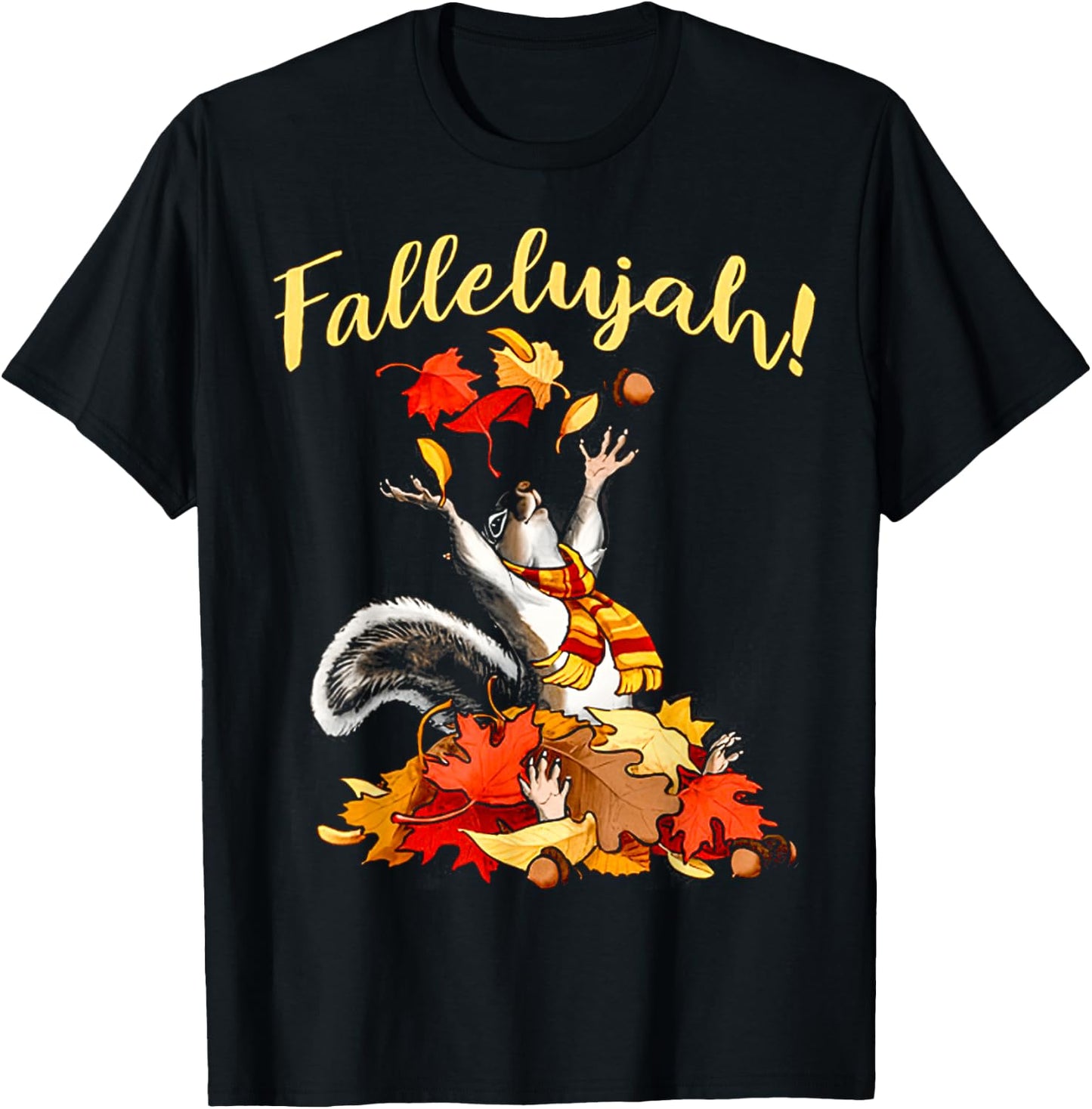 Squirrel Fallelujah Ladies T-Shirt - T-Shirt | Black