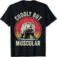 Wombat Retro Cuddly But Muscular Funny Wombat T-Shirt - T-Shirt | Black
