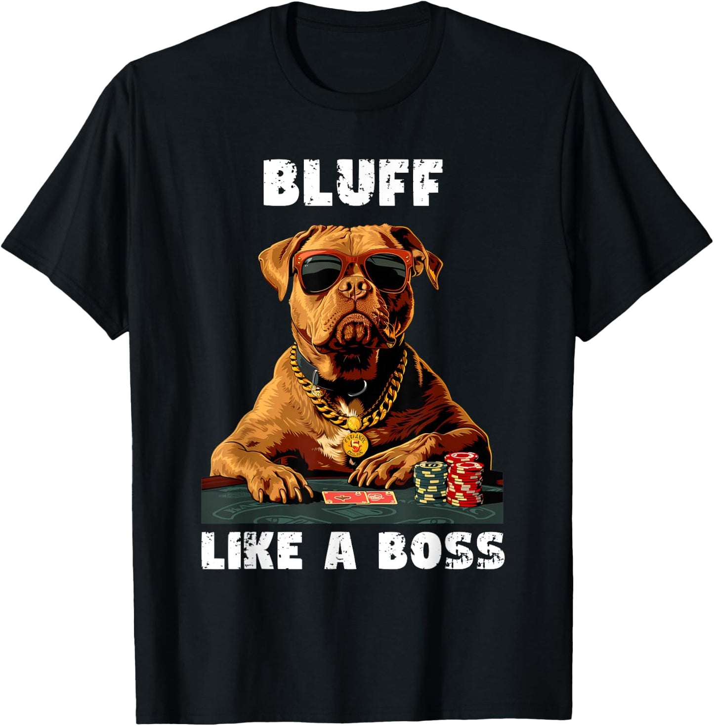 Bluff Like a Boss, Texas Holdem Poker T-Shirt - T-Shirt | Black