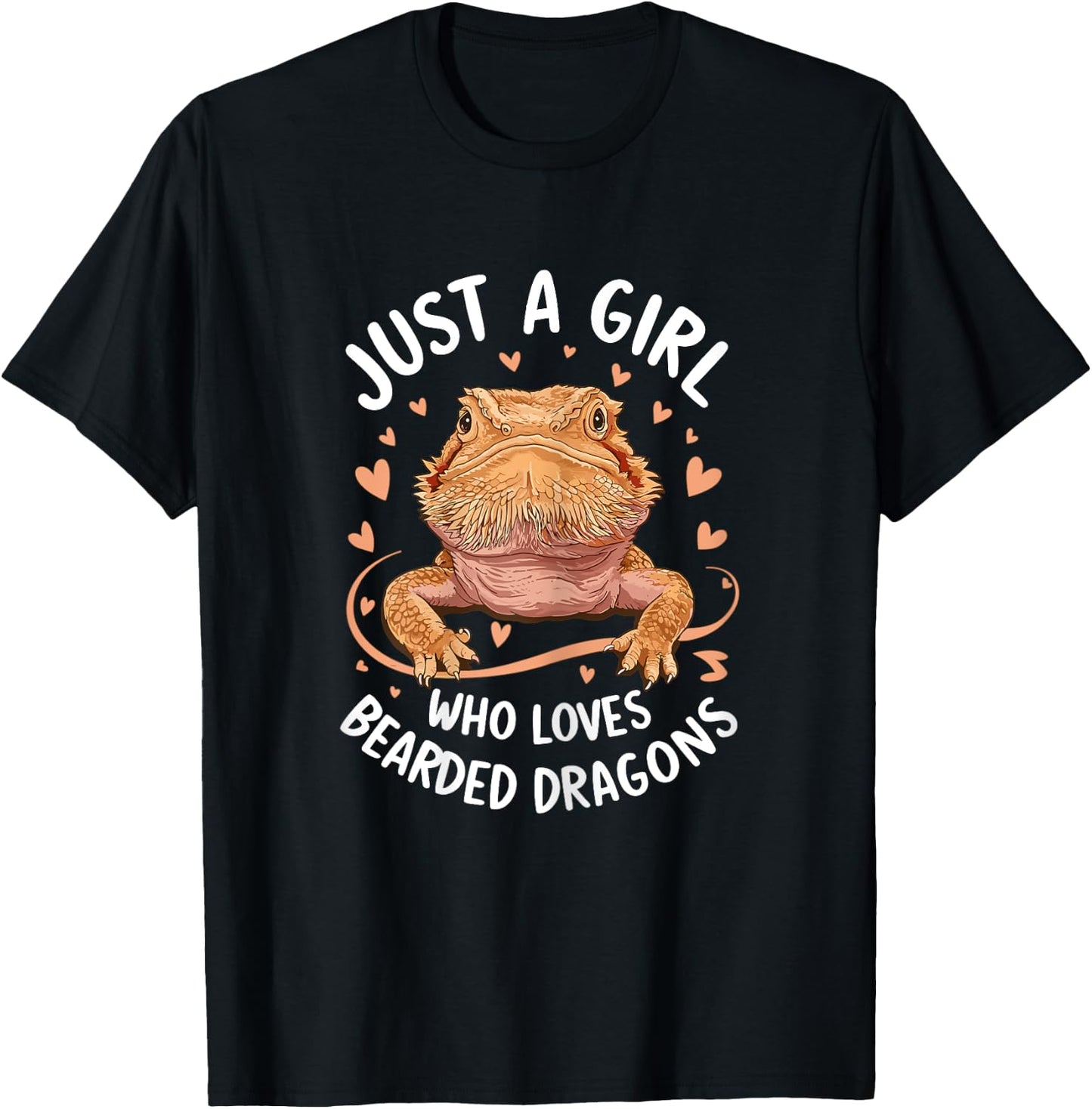 Bearded Dragon Just a Girl Who Loves Bearded Dragon T-Shirt - T-Shirt | Black