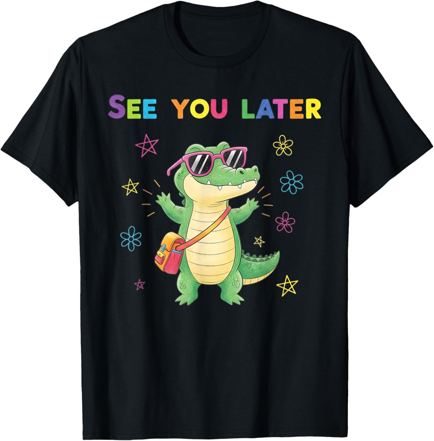 See You Later Alligator Summer Last Day Of School Teacher T-Shirt - T-Shirt | Black
