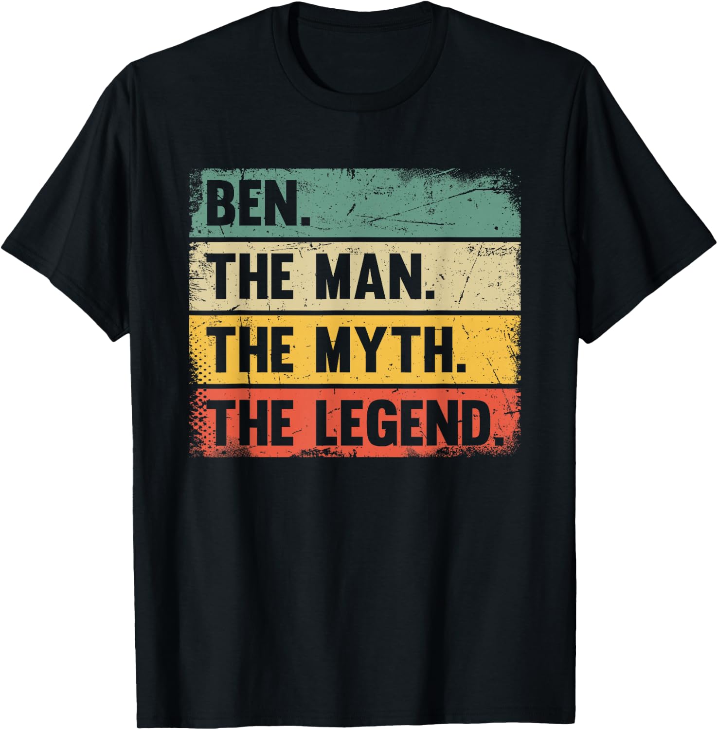 Ben The Man The Myth The Legend - Retro Gift Ben T-Shirt - T-Shirt | Black