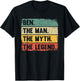 Ben The Man The Myth The Legend - Retro Gift Ben T-Shirt - T-Shirt | Black