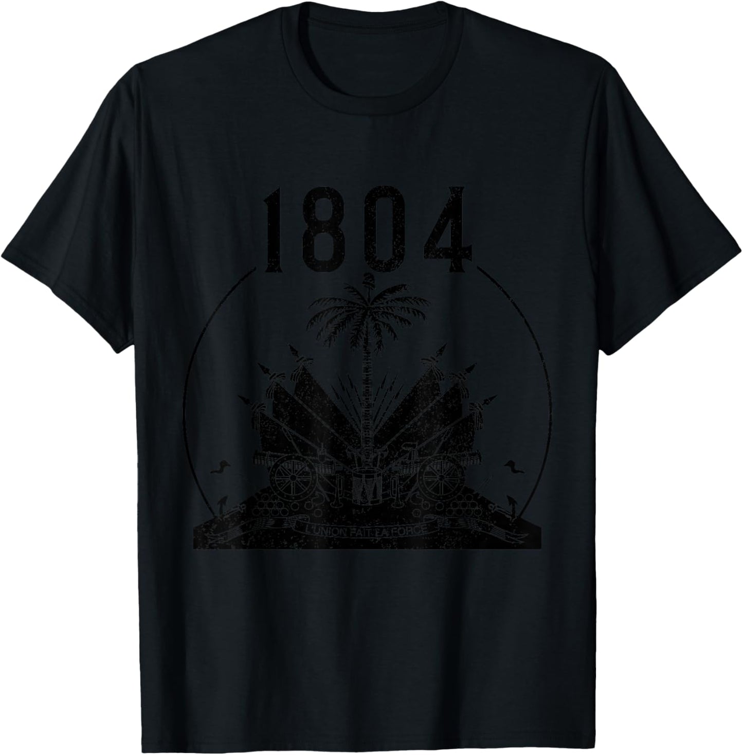 Haitian Flag Day Pride 1804 Haiti First Black Republic T-Shirt - T-Shirt | Black