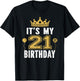 It's My 21st Birthday Gift 21 Years Old Man and Woman T-Shirt - T-Shirt | Black