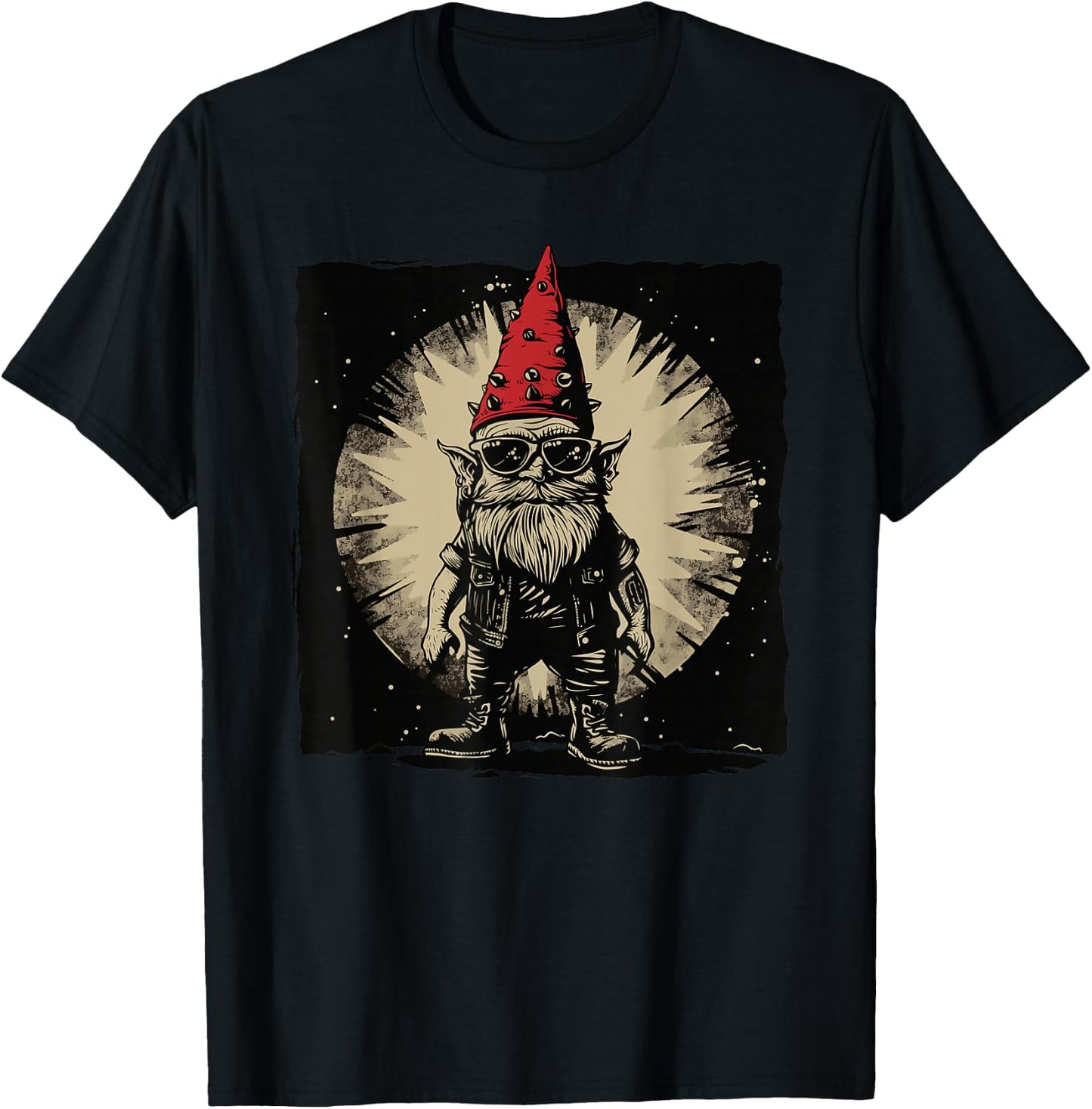 Heavy Metal Garden Gnome T-Shirt - T-Shirt | Black