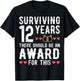 Surviving 12 Years There Should Be 12th Wedding Anniversary T-Shirt - T-Shirt | Black