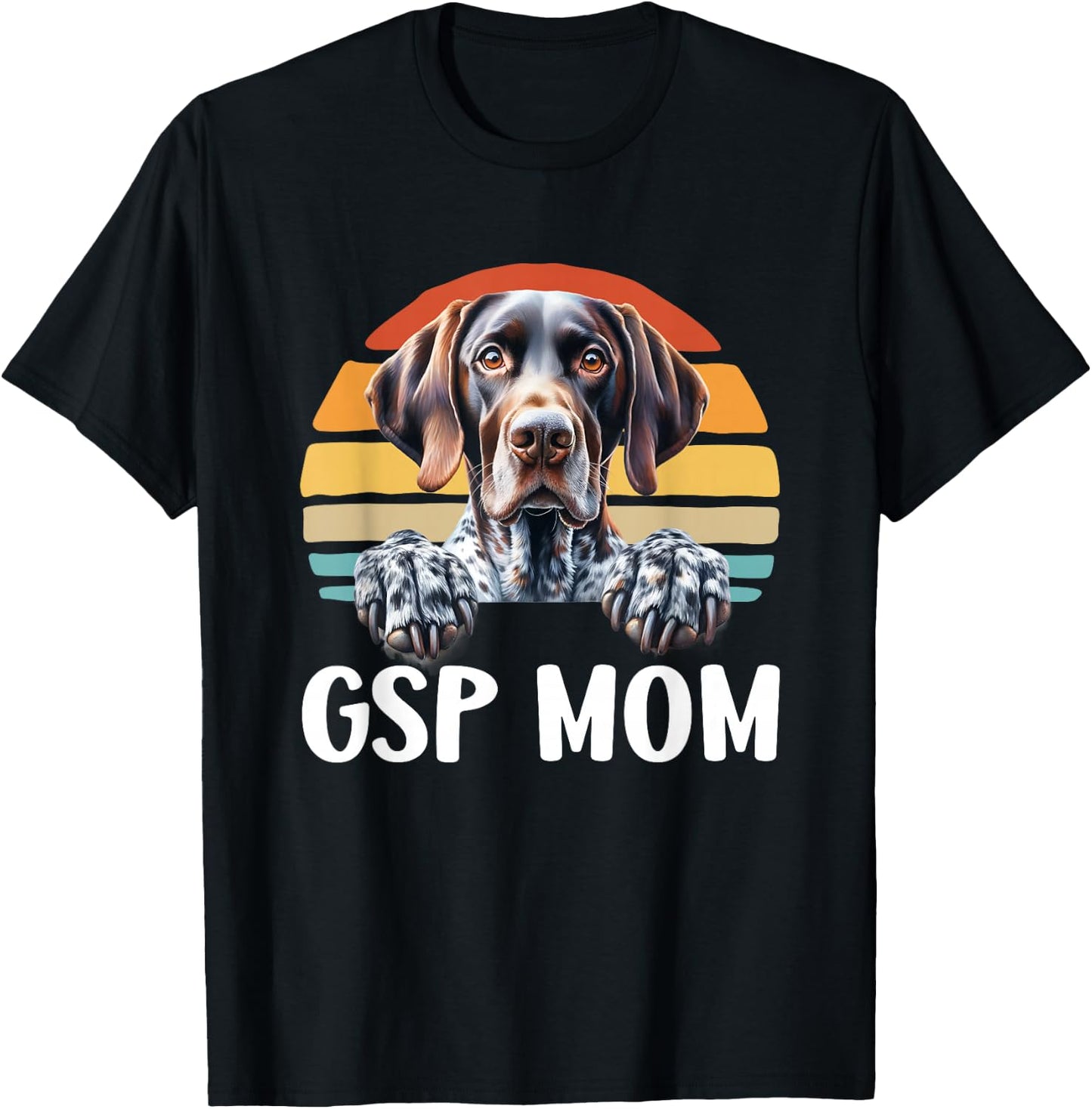 GSP Mom German Shorthaired Pointer Hunting Dog T-Shirt - T-Shirt | Black