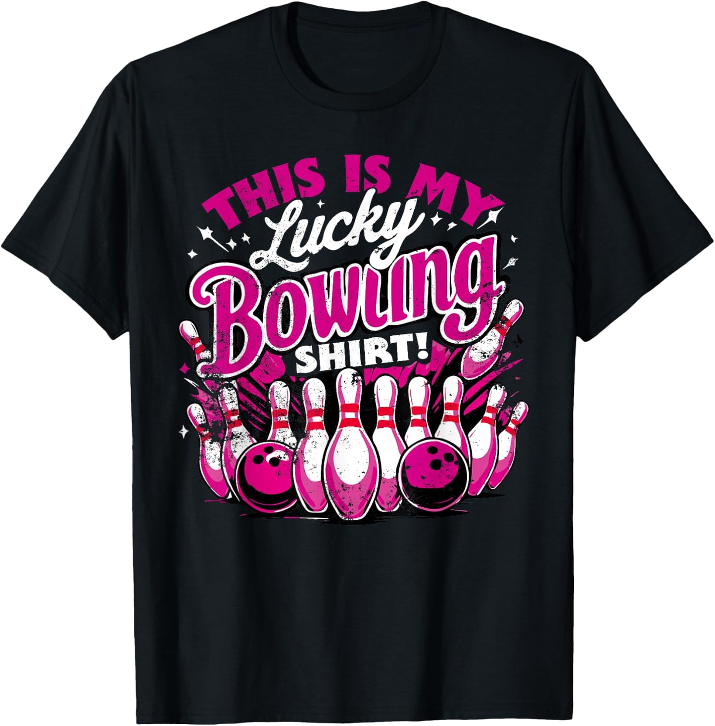 Lucky Bowling Shirt Do Not Wash Funny Quote For Bowlers T-Shirt - T-Shirt | Black