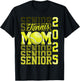 Proud mom of a tennis senior 2025 class of 25 graduation T-Shirt - T-Shirt | Black