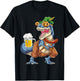 Dinosaur Oktoberfest Lederhosen Costume Men T rex Beer Fest T-Shirt - T-Shirt | Black