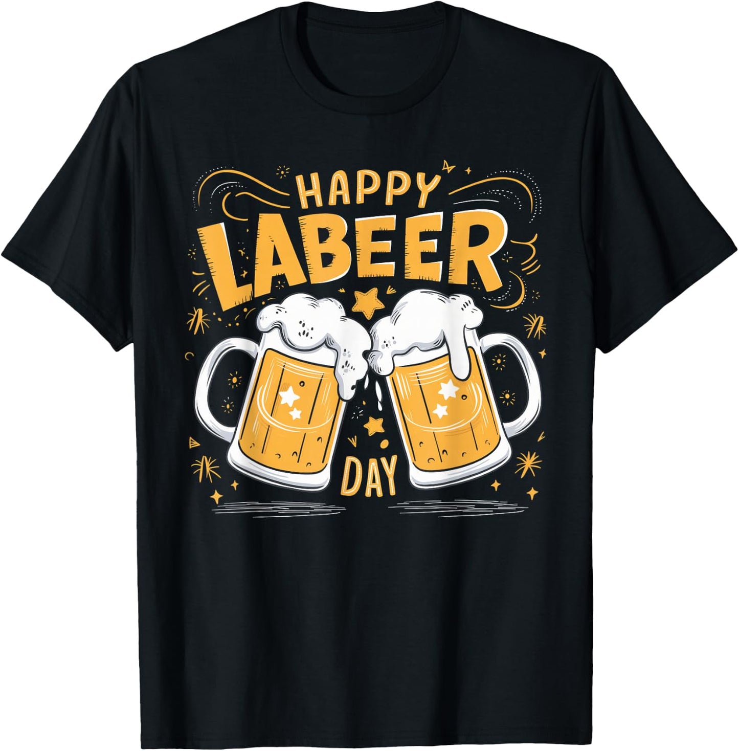 Happy Labeer Day Funny Labor Day BBQ Celebration T-Shirt - T-Shirt | Black