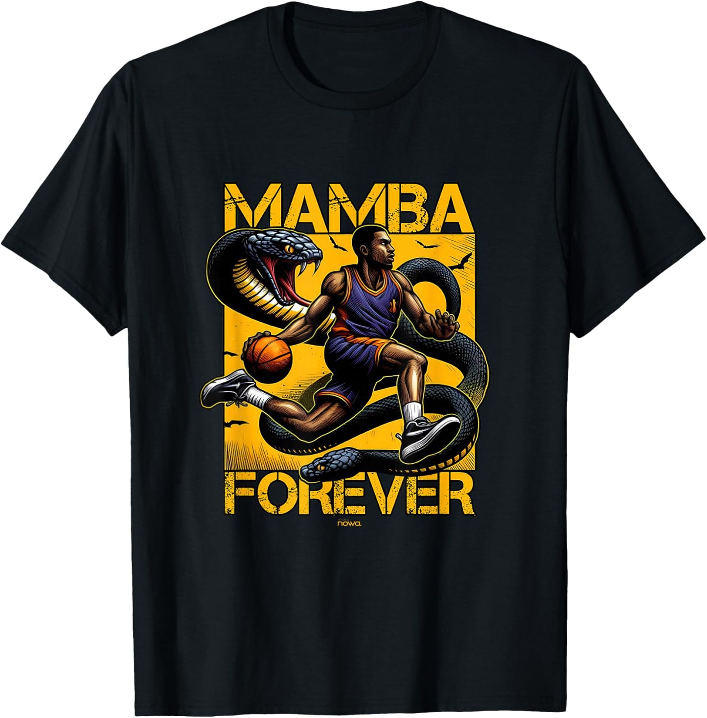 Driven by Mentality Basketball Player ON Yellow Ground T-Shirt - T-Shirt | Black