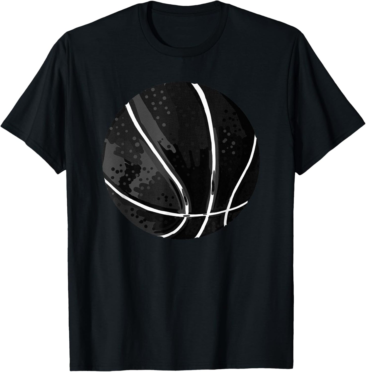 Black Basketball Cool Hobby Sports Ball Player Coach Gift T-Shirt - T-Shirt | Black