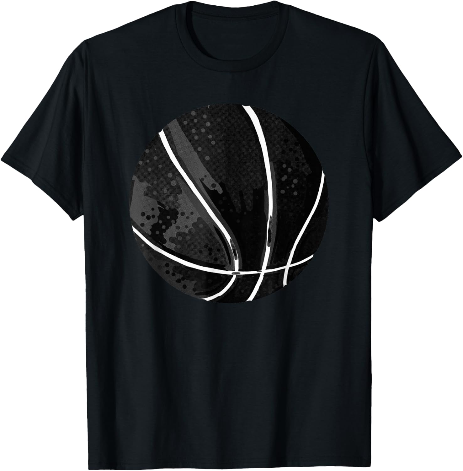 Black Basketball Cool Hobby Sports Ball Player Coach Gift T-Shirt - T-Shirt | Black