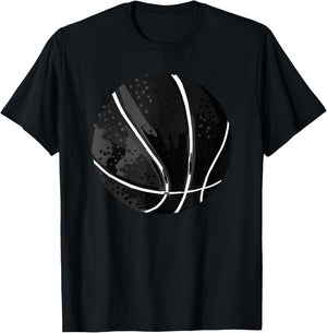 Black Basketball Cool Hobby Sports Ball Player Coach Gift T-Shirt - T-Shirt | Black