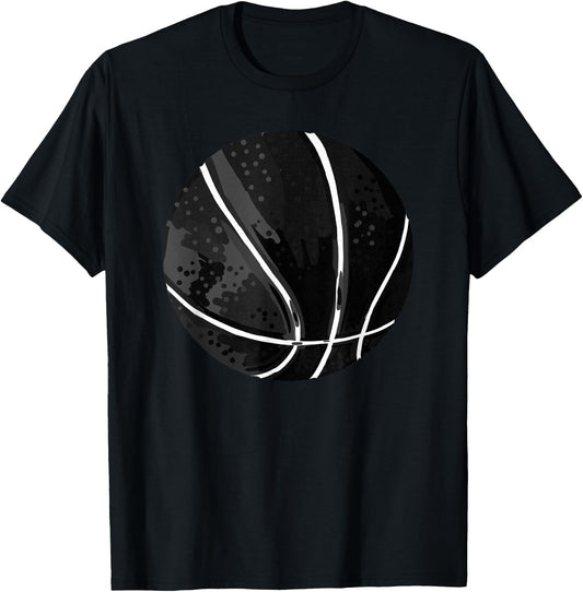 Black Basketball Cool Hobby Sports Ball Player Coach Gift T-Shirt - T-Shirt | Black
