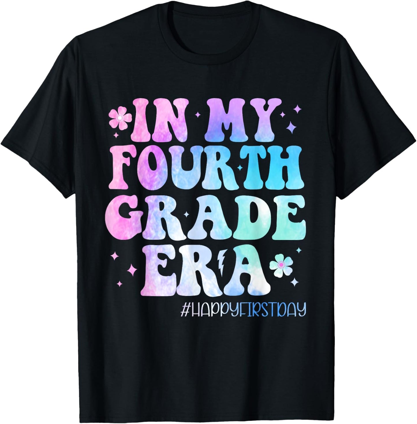 In My Fourth Grade Era Back to School 4th Grade Teacher Kids T-Shirt - T-Shirt | Black