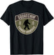 Squatchin' Kiamichi Mountains - Bigfoot Sign Art Sasquatch T-Shirt - T-Shirt | Black