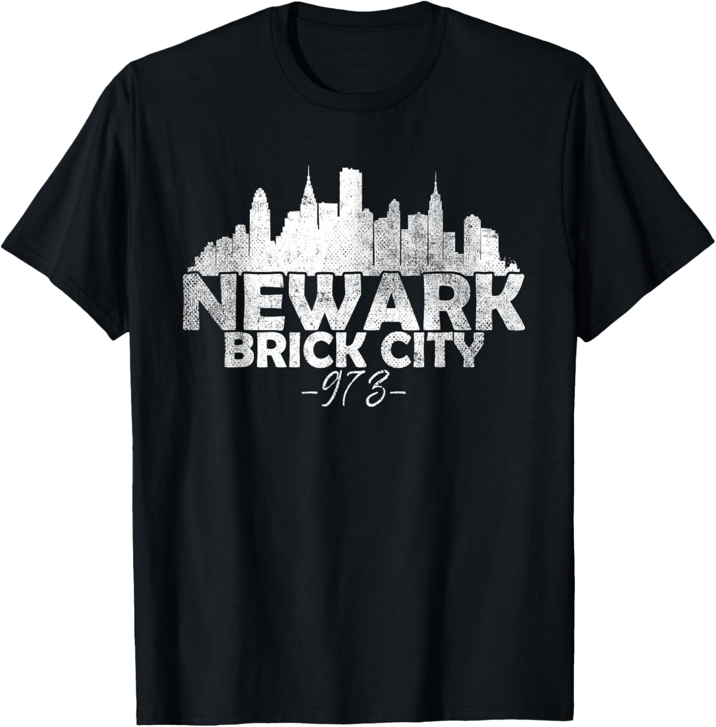 Newark New Jersey NJ | Brick City Skyline T-Shirt - T-Shirt | Black