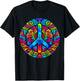 Peace Love Groovy Tie Dye Peace Sign T-Shirt - T-Shirt | Black