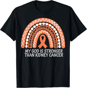 My God Is Stronger Than Kidney Cancer T-Shirt - T-Shirt | Black