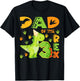 Dad of The Three Rex 3rd Birthday Boy Dinosaur T-Rex T-Shirt - T-Shirt | Black