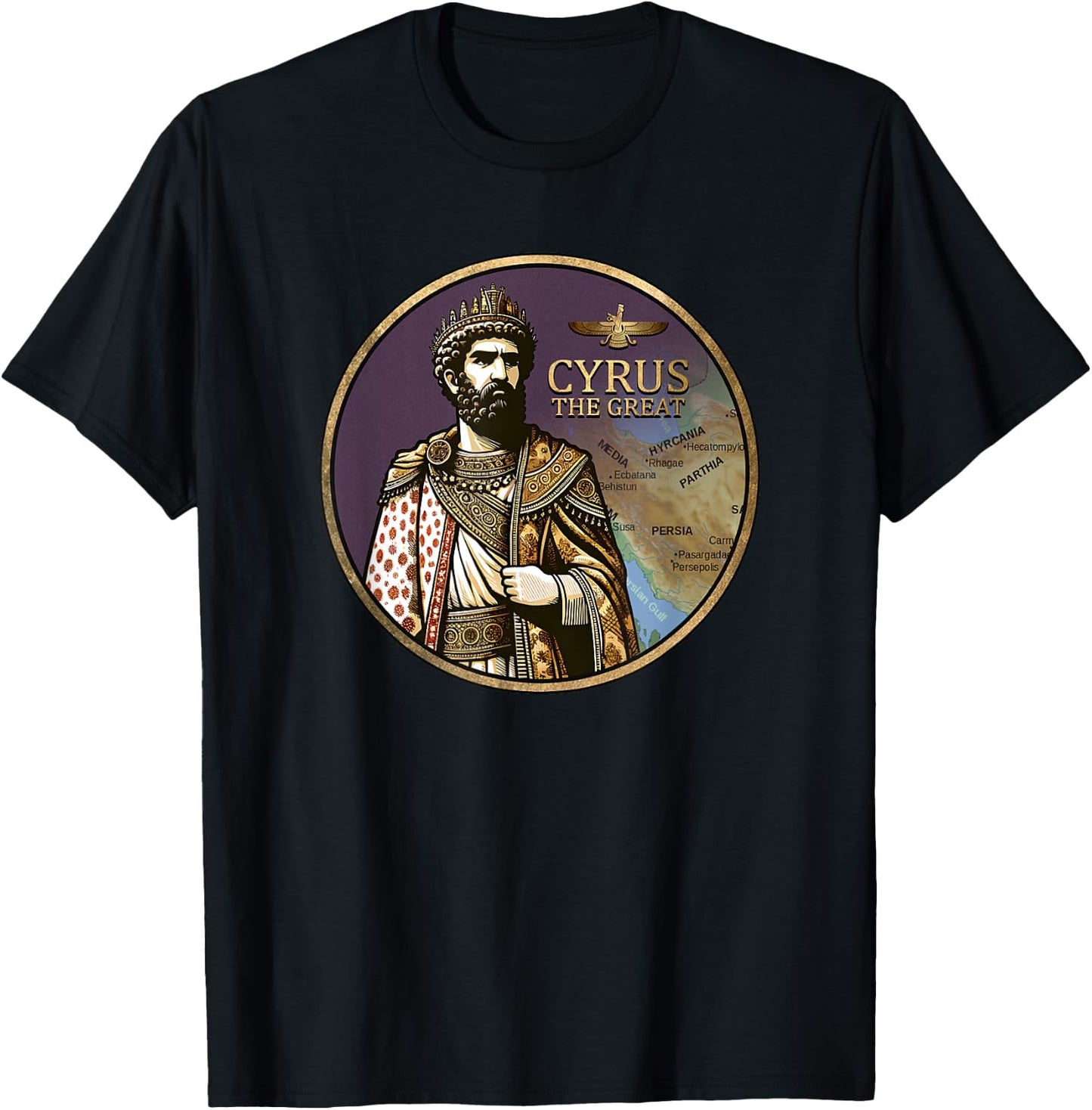Cyrus the Great Achaemenid Empire Persian History T-Shirt - T-Shirt | Black