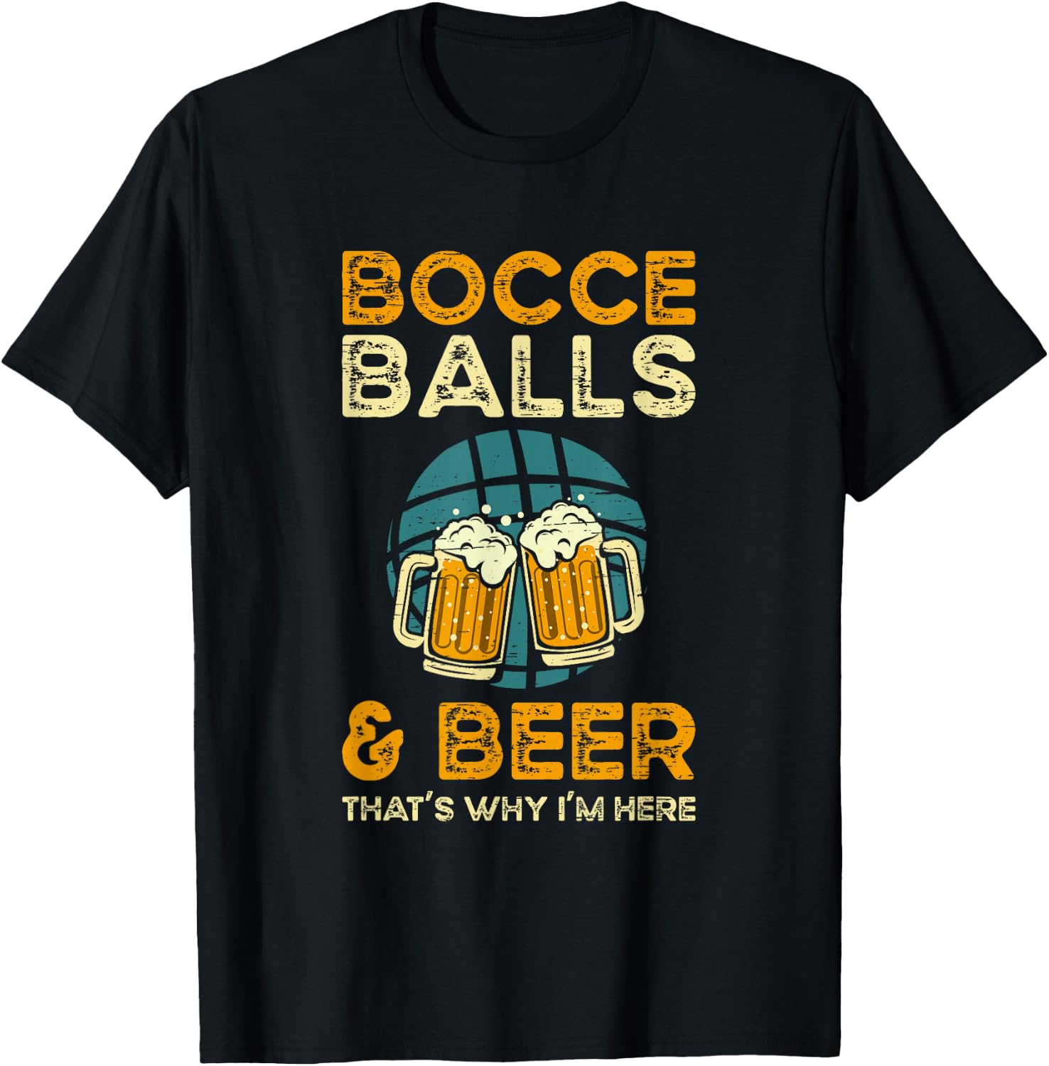 Bocce Balls Beer - Ball Sport Bocce T-Shirt - T-Shirt | Black