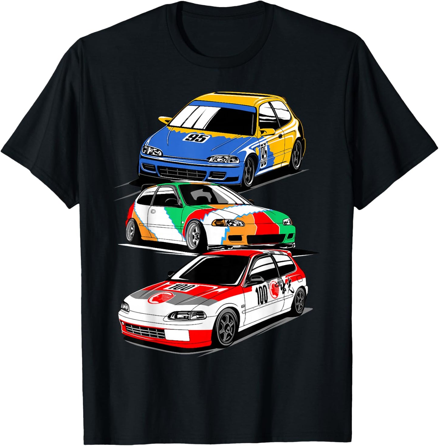 Civic eg 6 jdm legend Japanese racing car T-Shirt - T-Shirt | Black
