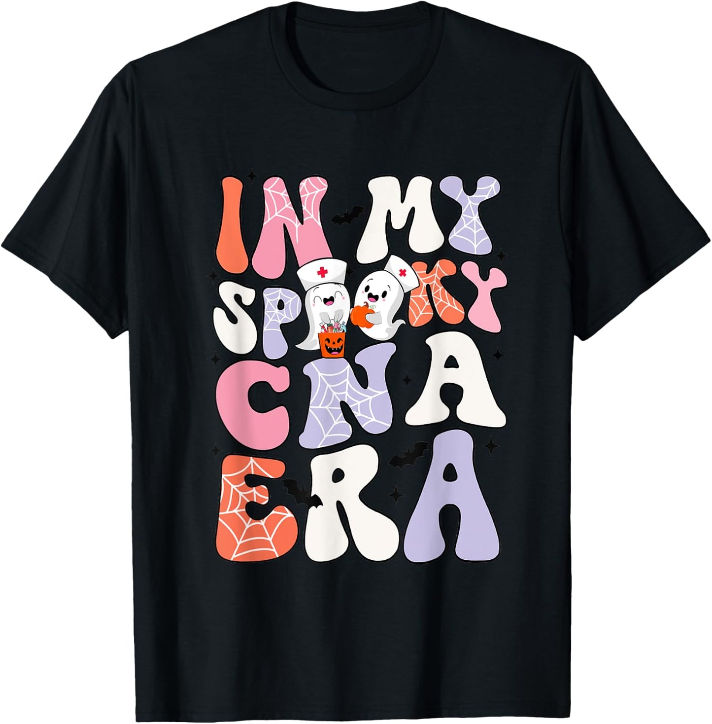 In My Spooky CNA Era Halloween Certified Nursing Assistants T-Shirt - T-Shirt | Black