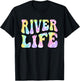 River Life Fun Fishing Boating River Bum Women Girl Kids T-Shirt - T-Shirt | Black
