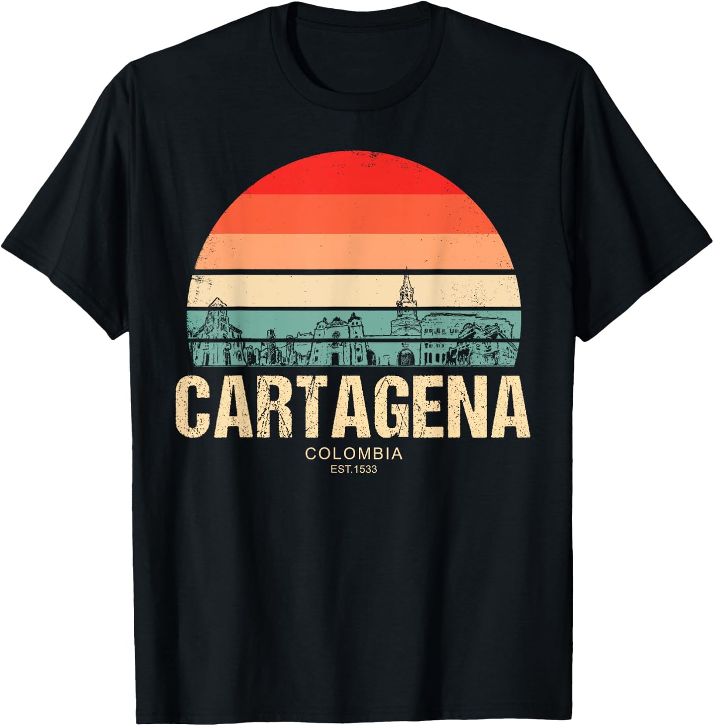Cartagena Colombia T-Shirt - T-Shirt | Black